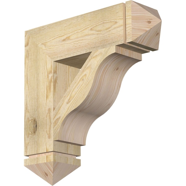 Ekena Millwork Funston Arts & Crafts Rough Sawn Bracket, Douglas Fir, 6"W x 24"D x 24"H BKT06X24X24FST03RDF - main